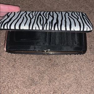 SPARKLY ZEBRA PRINT WALLET